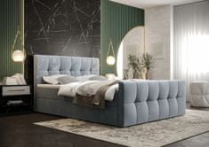 Veneti Elegantní manželská postel ELIONE - 180x200, modrá