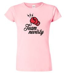 Hobbytriko Dámské svatební tričko - Team nevěsty (boxerka) Barva: Růžová (30), Velikost: M